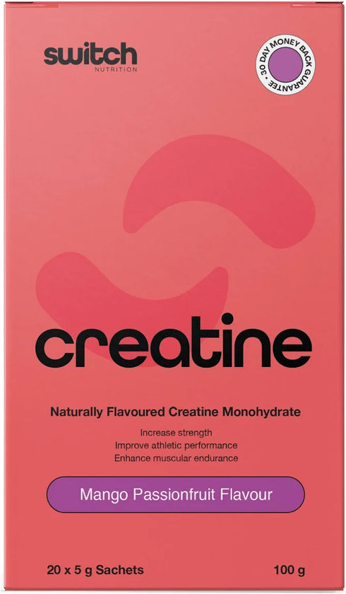 Switch Flavoured Creatine 20 Sachets | Mango Passionfruit-Switch Nutrition-Matakana Pharmacy