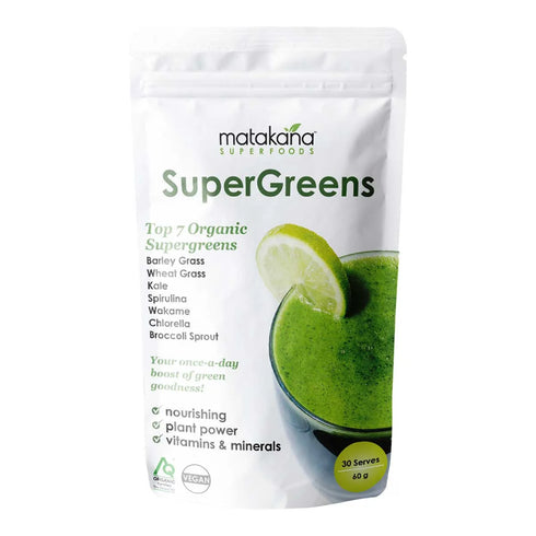 SuperGreens Top 7 Super Green Powders 60g-Matakana Superfoods-Matakana Pharmacy