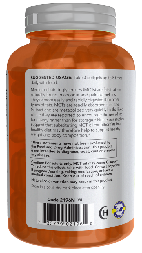 Image of MCT Oil 1000mg 150sgcaps suggested usage