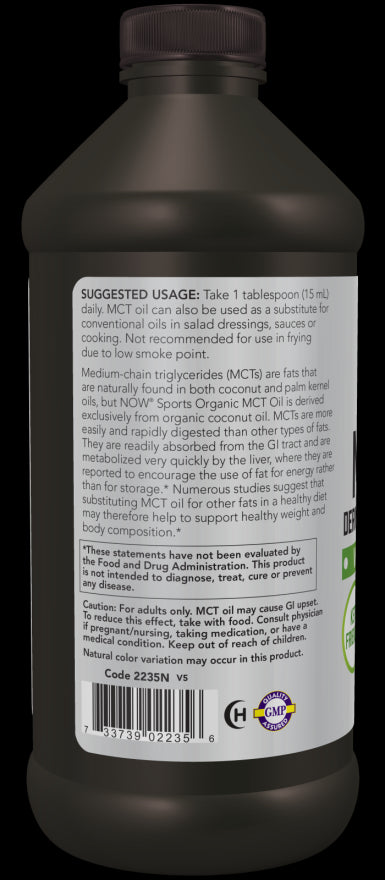 Image of MCT oil suggested usage