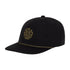 Kooringal Men's 5 Panel Cap Statements in Black, front