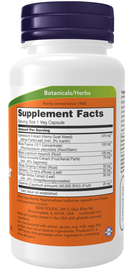 Image of Men's Virility Power 60vcaps supplement facts