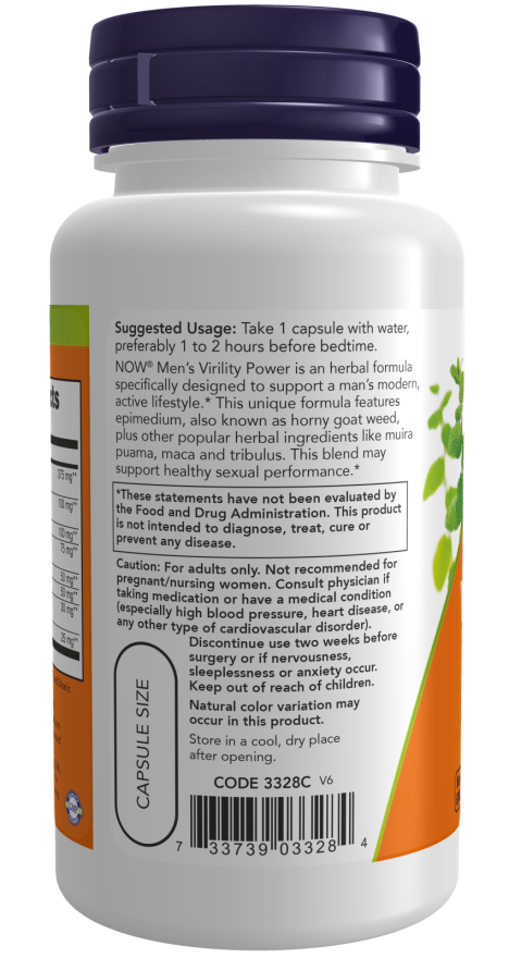 Image of Men's Virility Power 60vcaps suggested usage