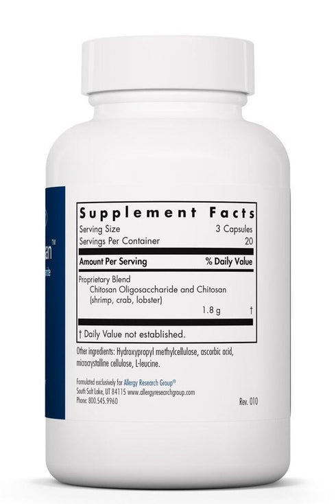 Image of MicroChitosan 60caps supplement facts