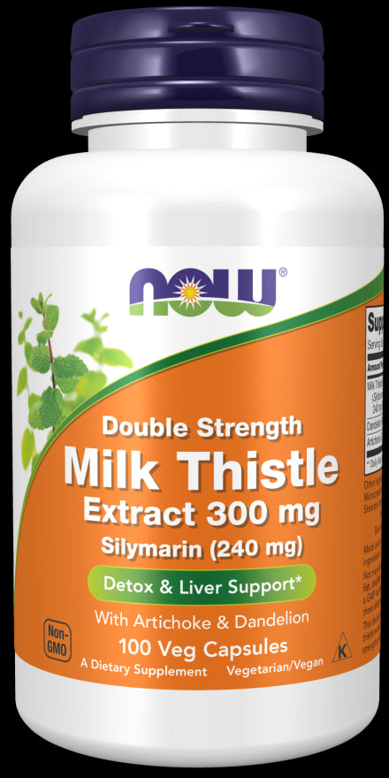 Image of Milk Thistle Extract, Silymarin with Artichoke & Dandelion Double Strength 300mg 100vcaps