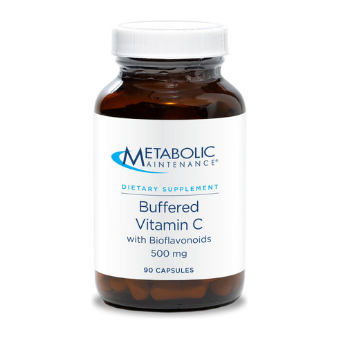 Metabolic Maintenance Buffered Vitamin C 500mg, front of the bottle