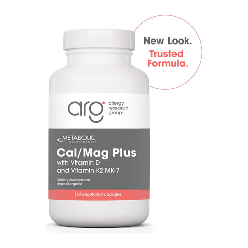 Metabolic Maintenance Cal/Mag Plus with Vitamin D and Vitamin K2 MK-7, front of the bottle