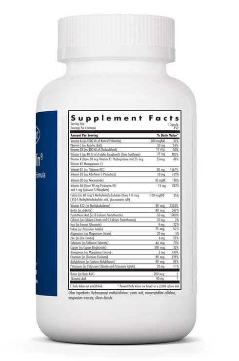 Image of Multi-Vi-Min 150caps supplement facts