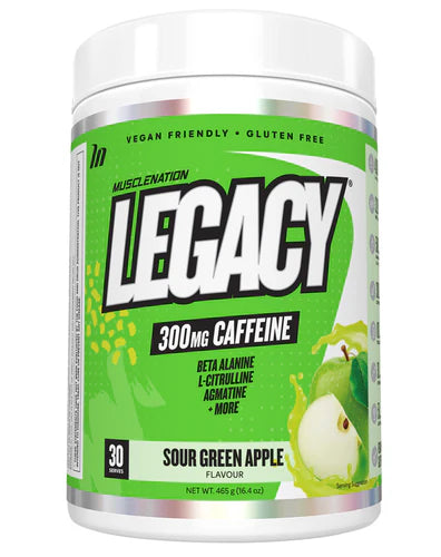 MUSCLENATION LEGACY Pre Workout Sour Green Apple-MuscleNation-Matakana Pharmacy