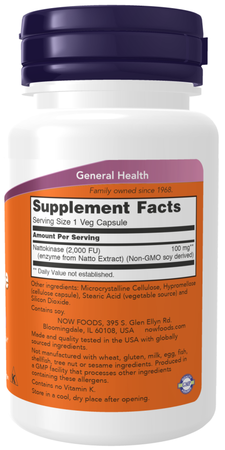 Image of Nattokinase (2000 FU) 60vcaps supplement facts