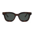 Wollumbin Nimbin sunglasses, coconut tortoiseshell frame with green polarised lens, front