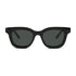 Wollumbin Nimbin sunglasses, black frame with green polarised lens, front