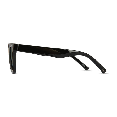 Wollumbin Nimbin black frame, side view showing the arm and stainless steel hinge