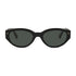 Wollumbin Noosa women's sunglasses, black frame with green polarised lens, front