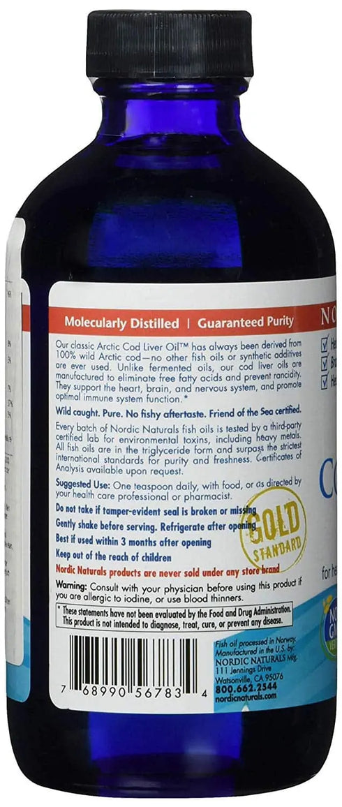 Arctic Cod Liver Oil Liquid Strawberry 237ml-Nordic Naturals-Matakana Pharmacy