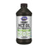 NOW Foods Organic MCT Oil 473ml, front of the amber bottle
