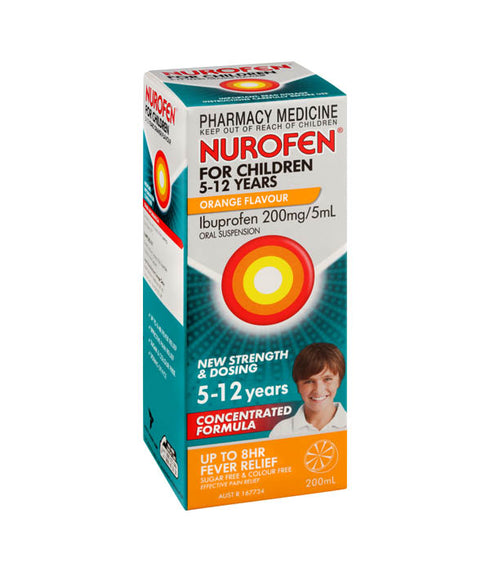 Image of Nurofen for children 5 to 12 years old in orange flavour