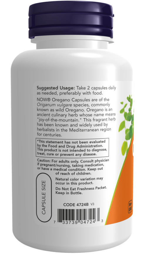 Image of Oregano 450mg 100vcaps suggested usage