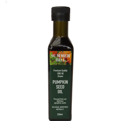 Pumpkin Seed Oil 250ml | 100% NZ Grown-Summer Hill Seeds-Matakana Pharmacy