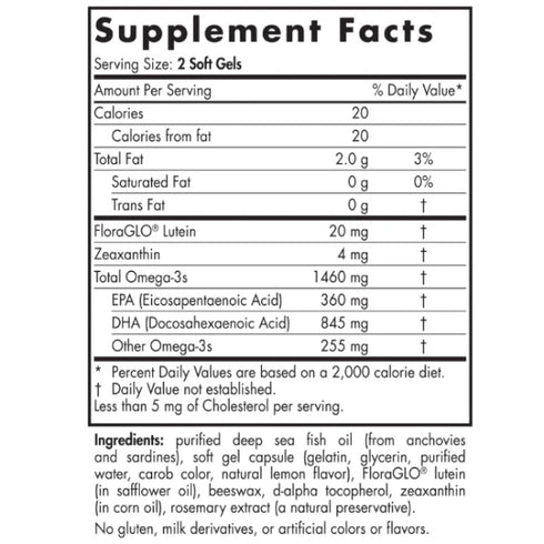 Vision Support Omega Blend - Unflavoured 60 Soft Gel Caps-Nordic Naturals-Matakana Pharmacy