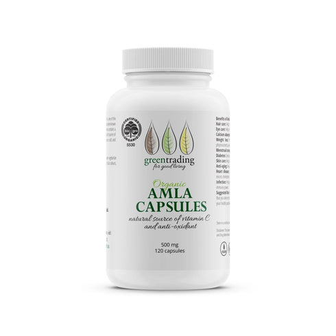 Organic Amla 120 Veggie Capsules 500mg-Green Trading-Matakana Pharmacy