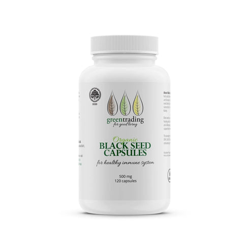 Organic Black Seed 120 Veggie Capsules 500mg-Green Trading-Matakana Pharmacy