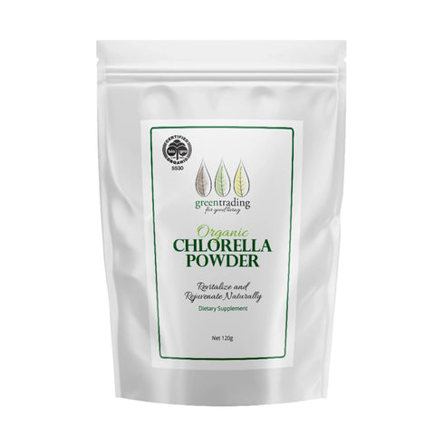 Organic Chlorella Powder 120g-Green Trading-Matakana Pharmacy