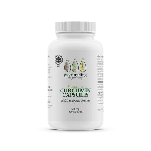 Organic Curcumin 120 Veggie Capsules 500mg-Green Trading-Matakana Pharmacy