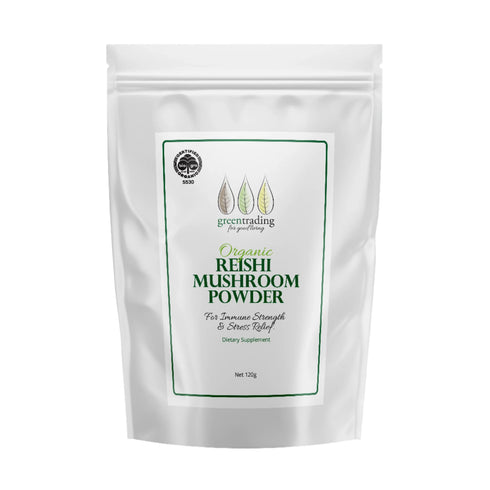 Organic Reishi Mushroom Powder 120g-Green Trading-Matakana Pharmacy