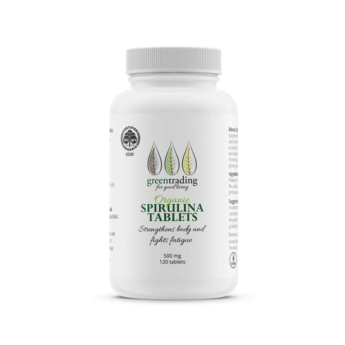 Organic Spirulina 120 Tablets 500mg-Green Trading-Matakana Pharmacy