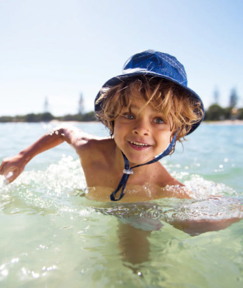 Boy Bucket Hat Aiden Navy L-Kooringal-Matakana Pharmacy