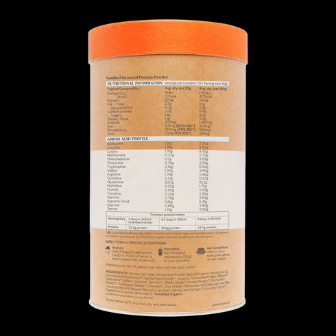 Image of Raw Paleo Gentle Digest Protein - Vanilla nutritional information
