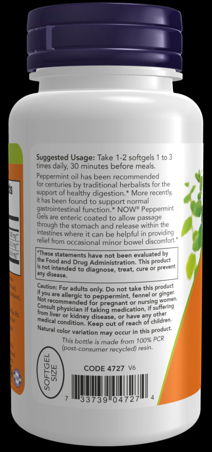 image of Peppermints Gels 90sgcaps suggested usage