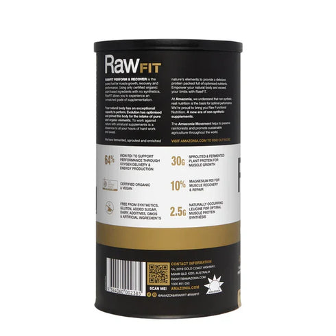 Image of RawFIT Perform & Recover Protein - Vanilla information