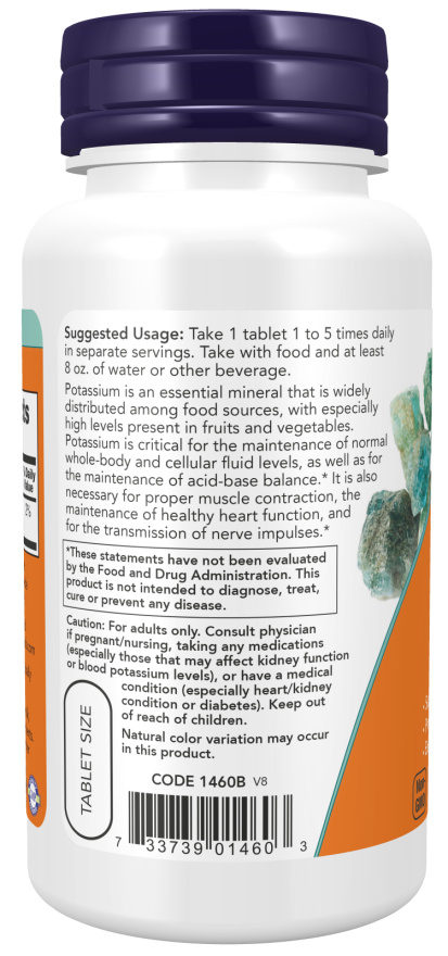 Image of Potassium Gluconate 99mg 100tabs suggested usage