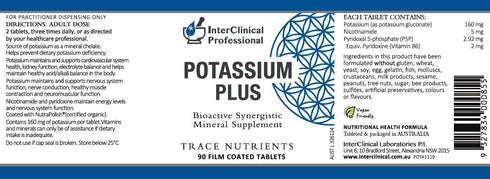 Image of Potassium Plus 90 tablets label