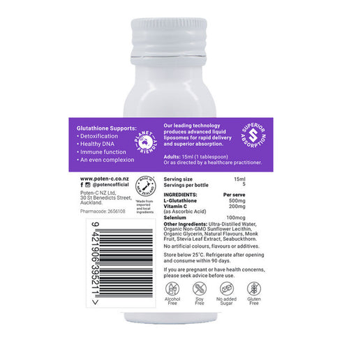 Image of Poten-C Superdose Liposomal Glutathione 500mg 75ml ingredients
