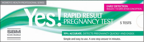 Image of yes pregnancy test 5 pack