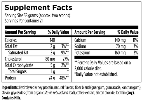 Image of Hydrolyzed ISO-Whey Protein Powder supplement facts