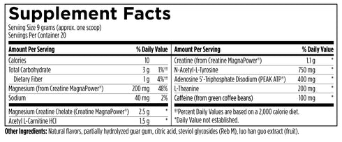 Image of Workout Complex Powder supplement facts