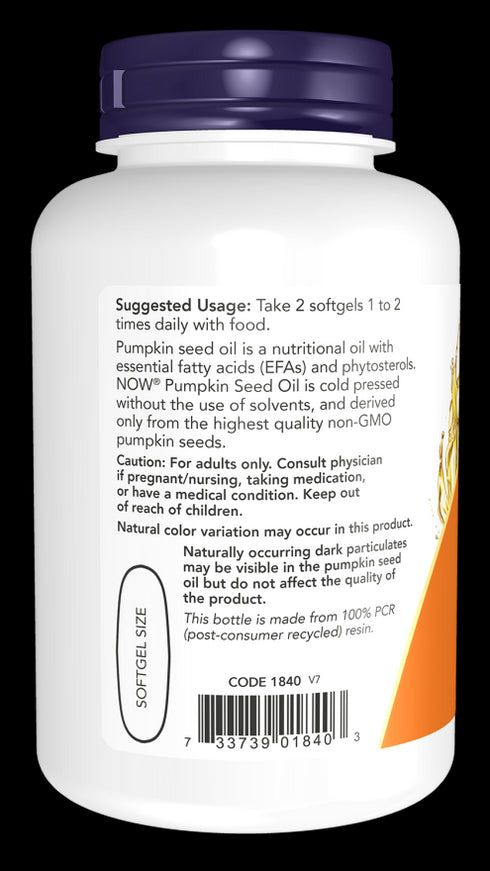 Image of Pumpkin Seed Oil 1000mg 100sgcaps suggested usage