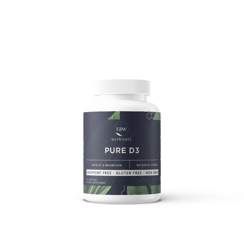 Pure D3 60 Capsules-Raw Nutrients-Matakana Pharmacy
