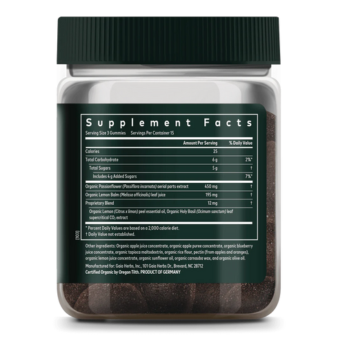 Image of Relax Gummies 45 gummies supplement facts