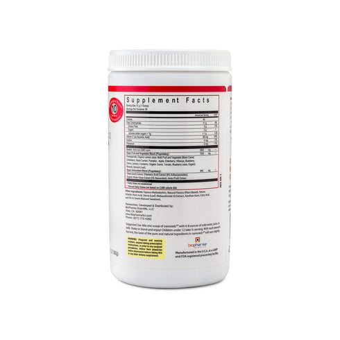 Image of NanoReds Powder 360g supplement facts
