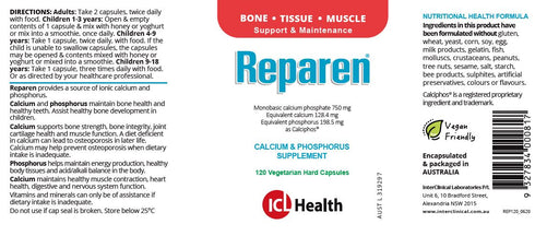 Image of Reparen 120 capsules label