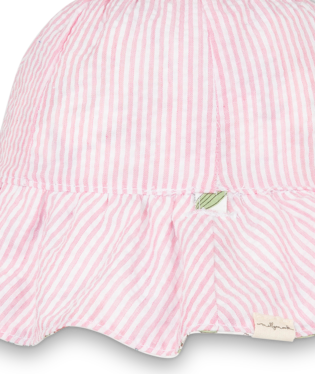 Image of Baby Girls Rosemary Floppy Hat Off White Large reverse side
