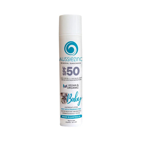 Baby SPF50+ Organic Mineral Sunscreen Fragrance Free-AussieZinc-Matakana Pharmacy
