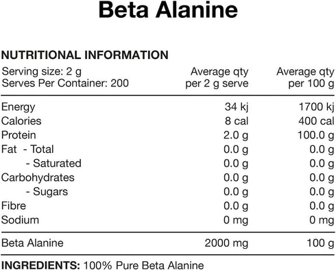 Switch Perform Essentials Beta Alanine 400g-Switch Nutrition-Matakana Pharmacy
