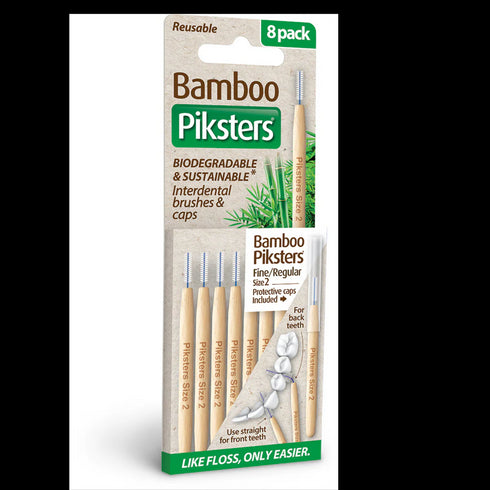 Piksters Bamboo Size 2 Wht 8pk-Piksters-Matakana Pharmacy