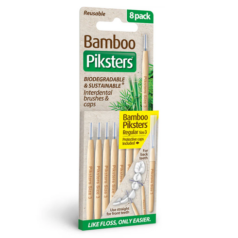 PIKSTERS BamB I/D Brush Sz 3 Ylw 8pk-Piksters-Matakana Pharmacy